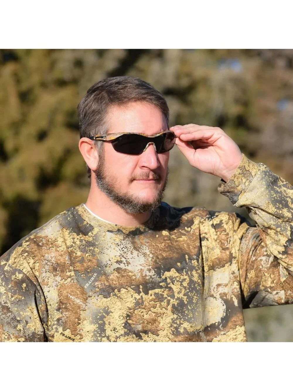 Lightweight Polarized Sunglasses for Men | Camouflage Sport Wrap Around Frame